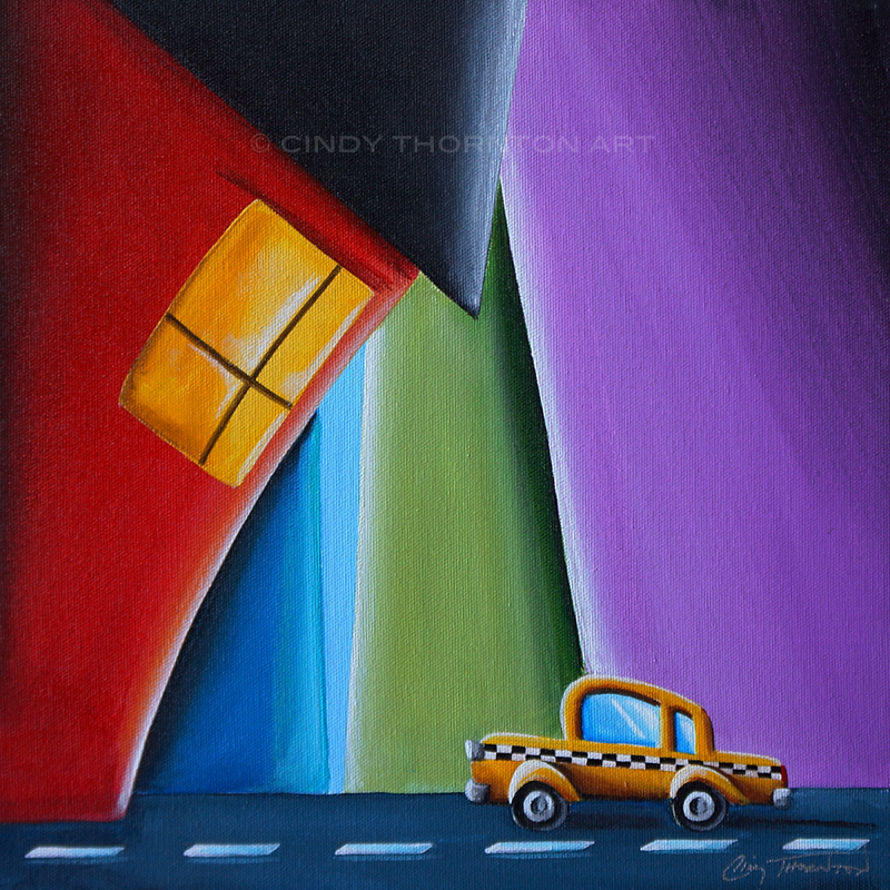 Tiny Taxi - Cindy Thornton Art